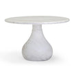 TOV Furniture Smooch Faux Travertine Indoor / Outdoor Pedestal Dining Table