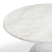 TOV Furniture Smooch Faux Travertine Indoor / Outdoor Pedestal Dining Table