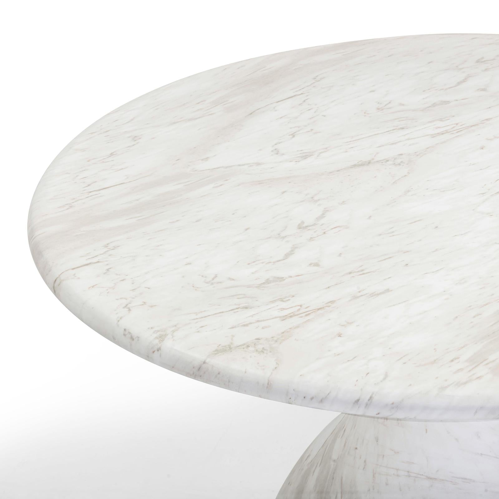 TOV Furniture Smooch Faux Travertine Indoor / Outdoor Pedestal Dining Table