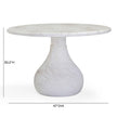 TOV Furniture Smooch Faux Travertine Indoor / Outdoor Pedestal Dining Table