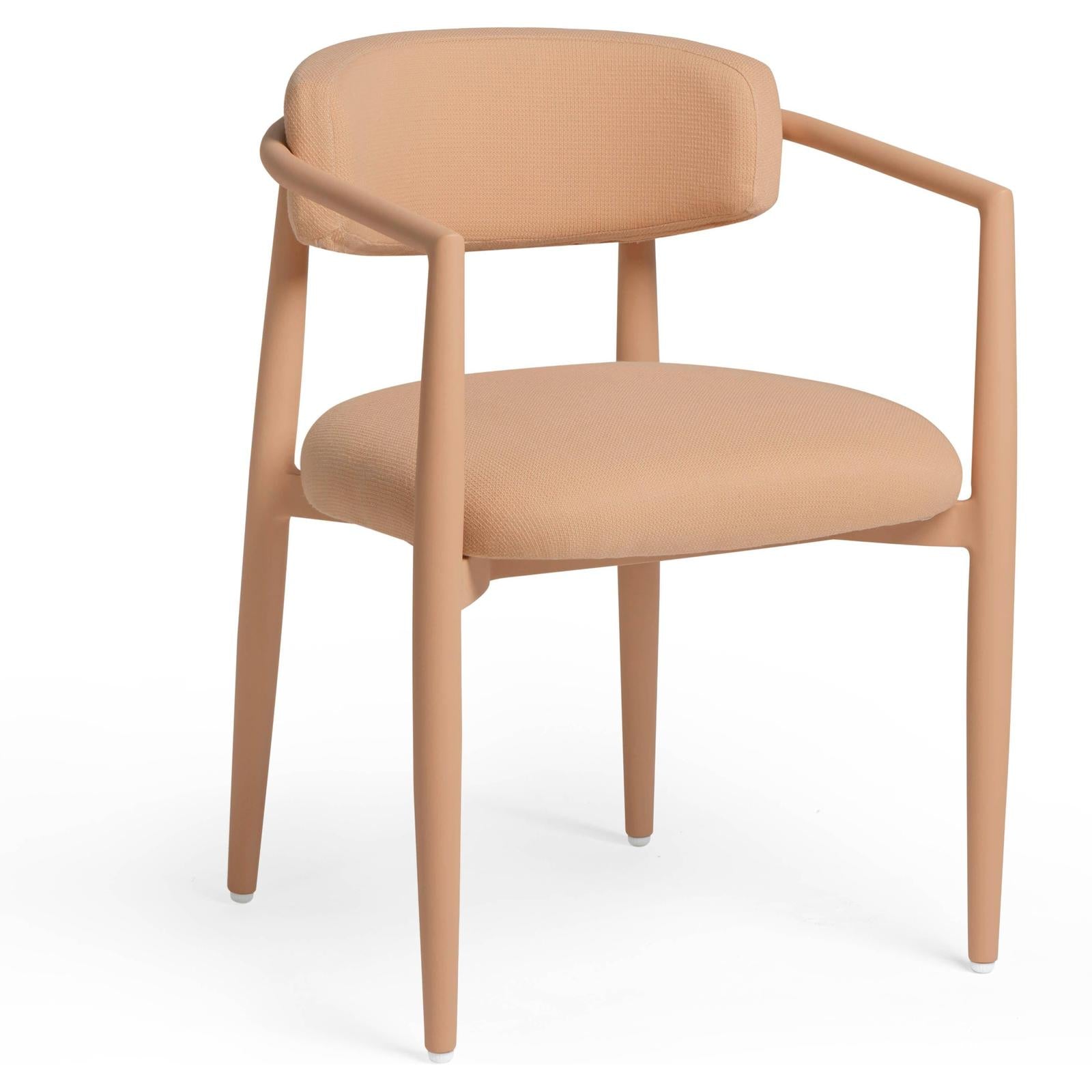 TOV Furniture Annika Textured Contract-Grade Fabric Outdoor Dining Arm Chair