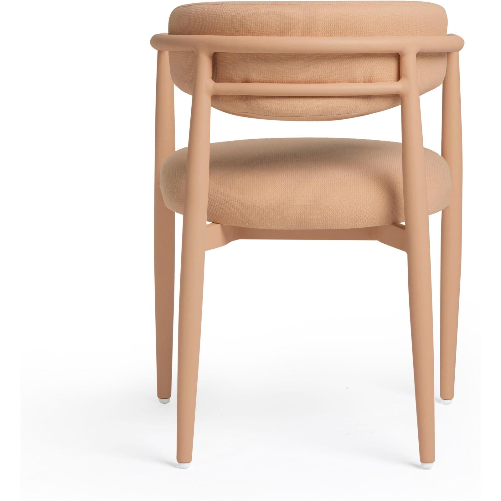 TOV Furniture Annika Textured Contract-Grade Fabric Outdoor Dining Arm Chair