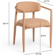 TOV Furniture Annika Textured Contract-Grade Fabric Outdoor Dining Arm Chair