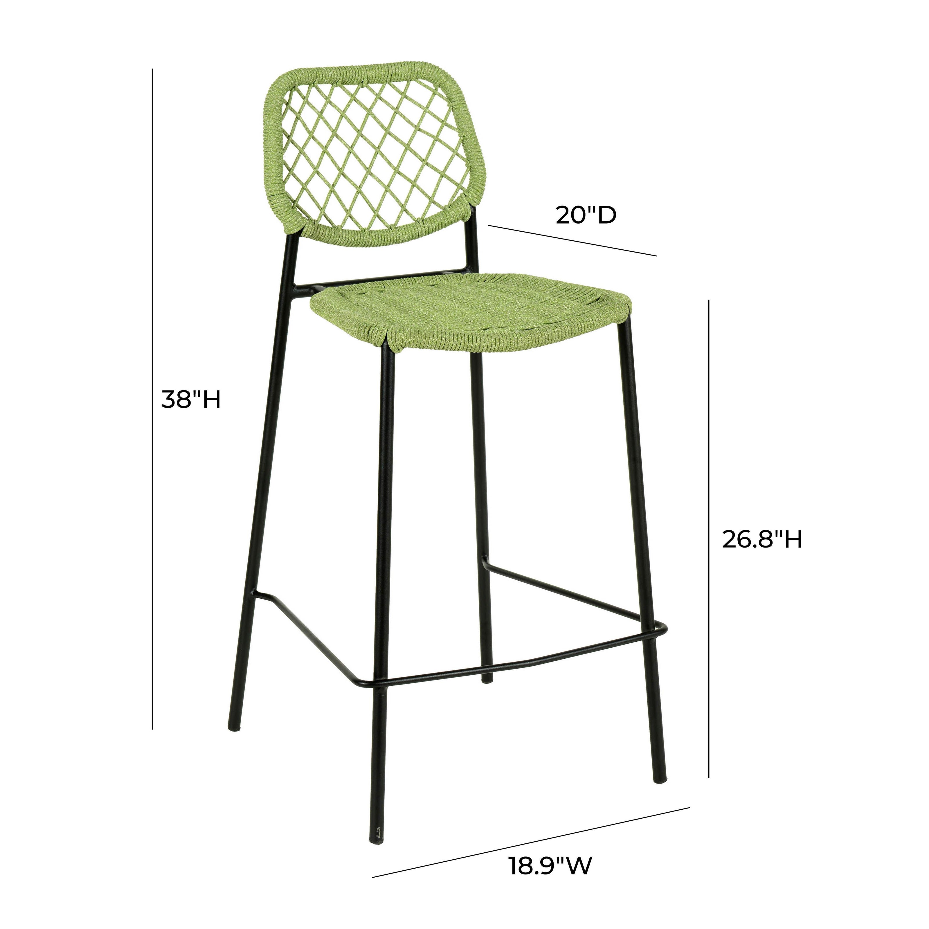 TOV Furniture Lucy Cord Outdoor Counter Stool