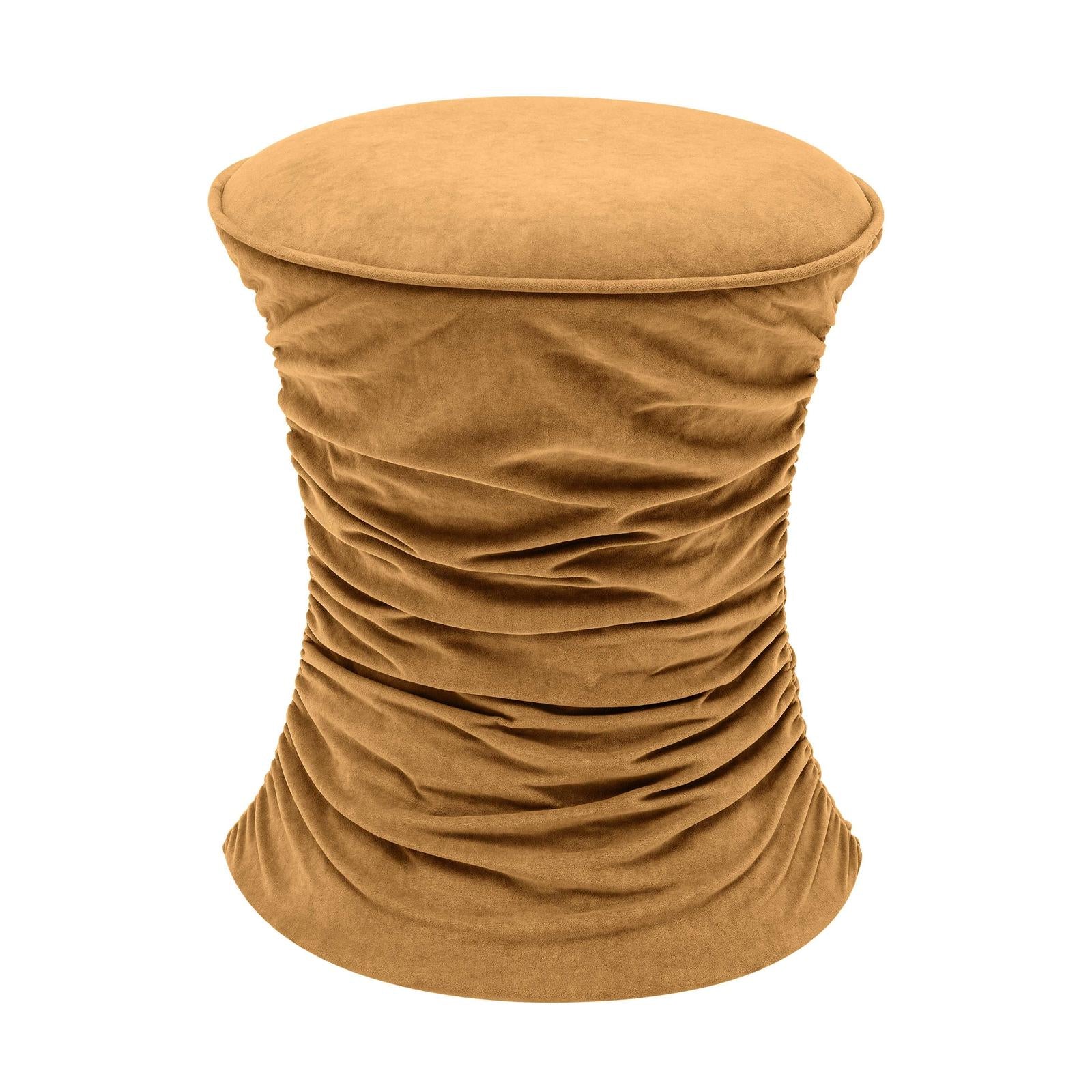 TOV Furniture Bounce Ruched Velvet Adjustable Ottoman