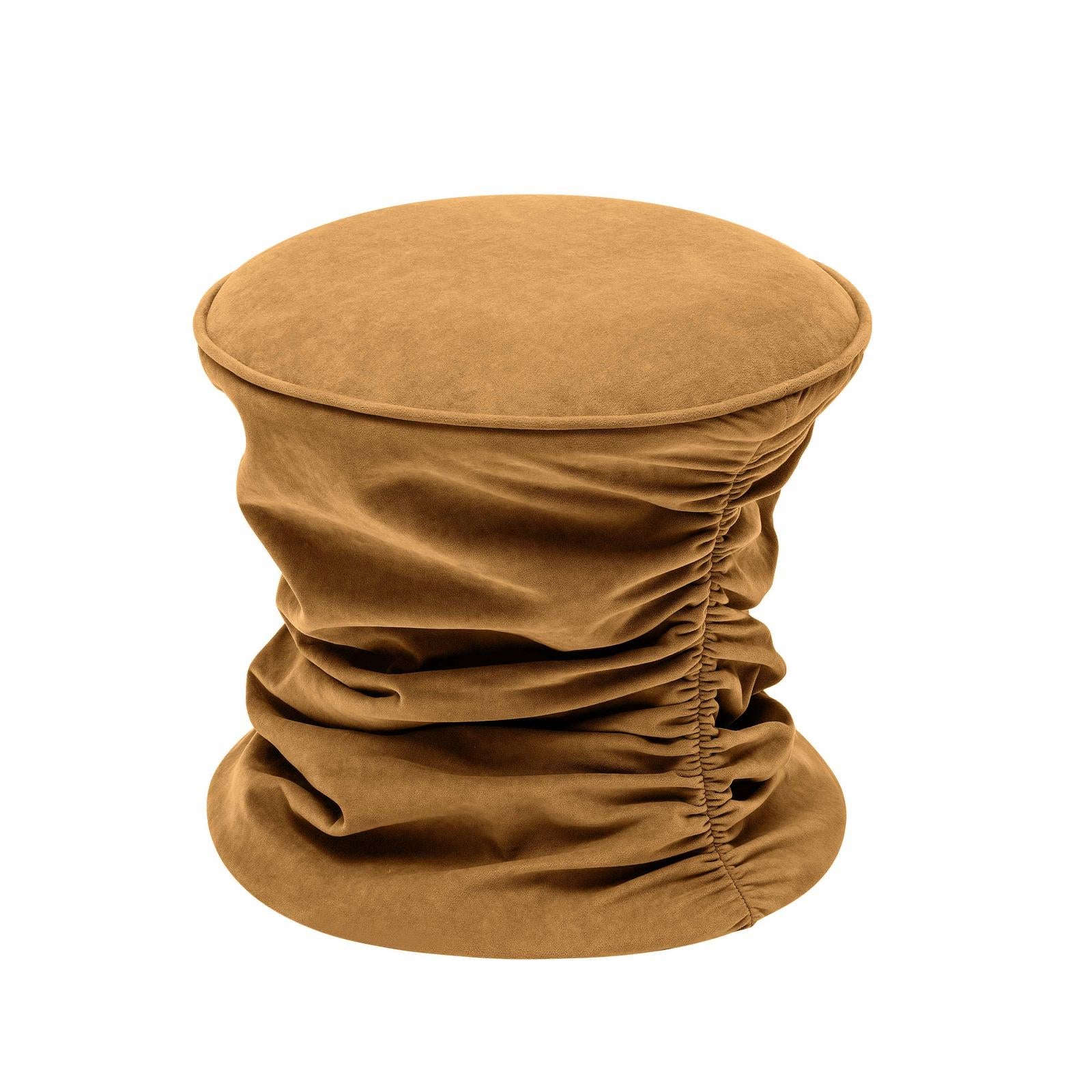 TOV Furniture Bounce Ruched Velvet Adjustable Ottoman
