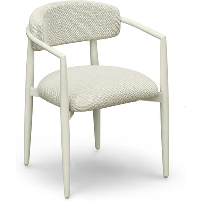 TOV Furniture Annika Textured Contract-Grade Fabric Outdoor Dining Arm Chair