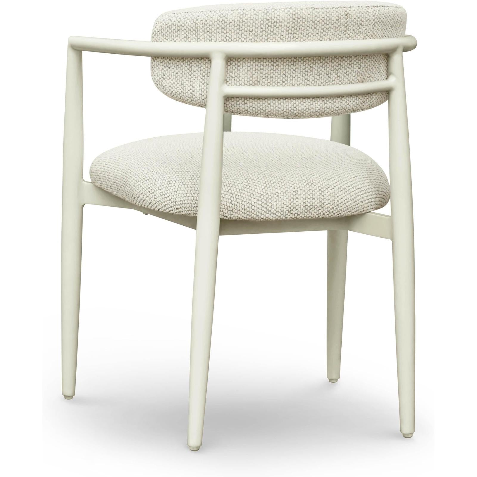 TOV Furniture Annika Textured Contract-Grade Fabric Outdoor Dining Arm Chair