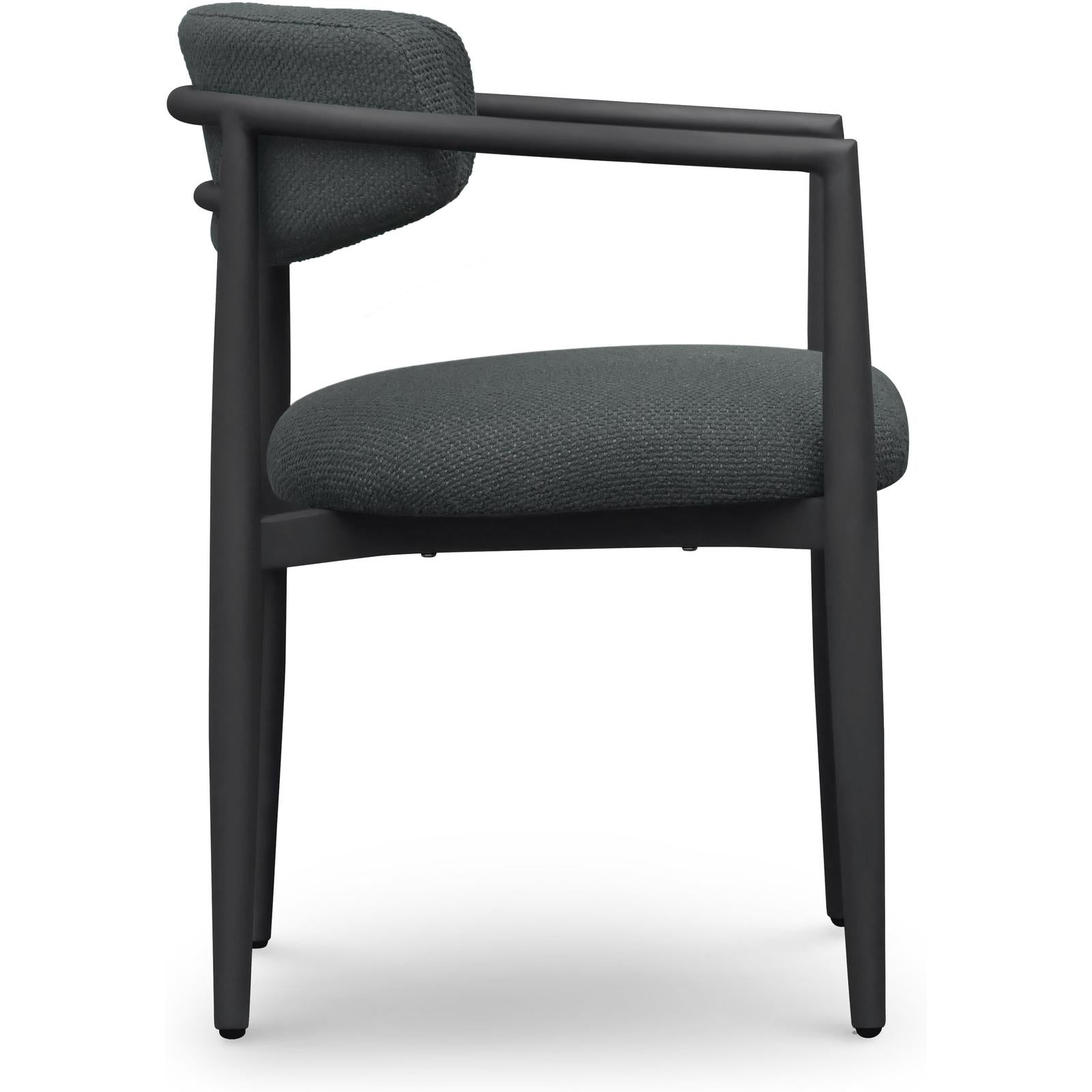 TOV Furniture Annika Textured Contract-Grade Fabric Outdoor Dining Arm Chair