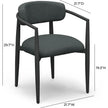 TOV Furniture Annika Textured Contract-Grade Fabric Outdoor Dining Arm Chair