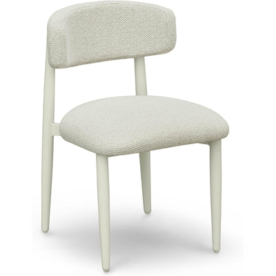 TOV Furniture Annika Textured Contract-Grade Fabric Outdoor Dining Side Chair