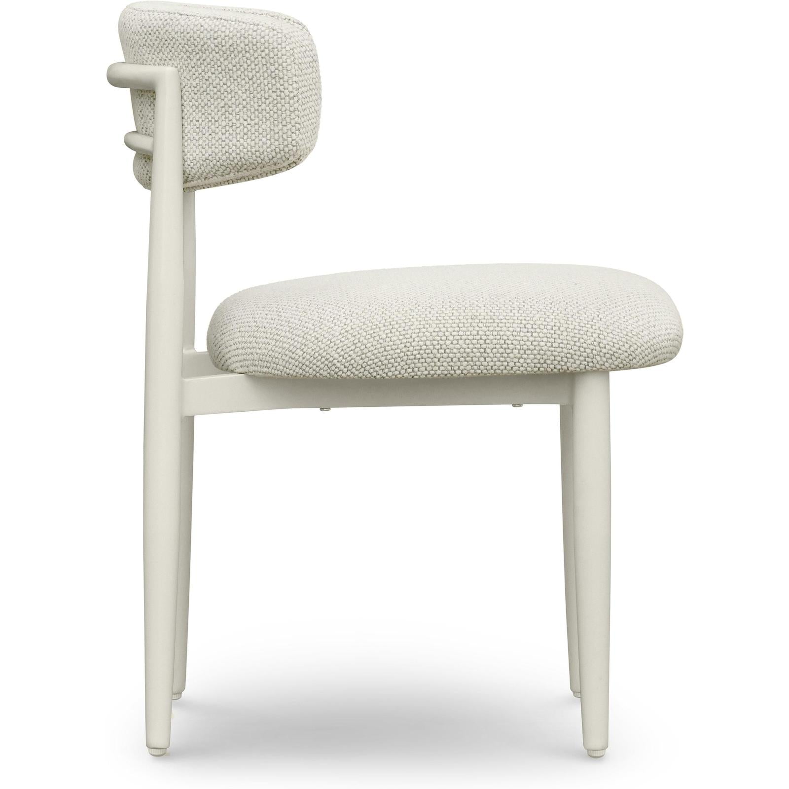 TOV Furniture Annika Textured Contract-Grade Fabric Outdoor Dining Side Chair