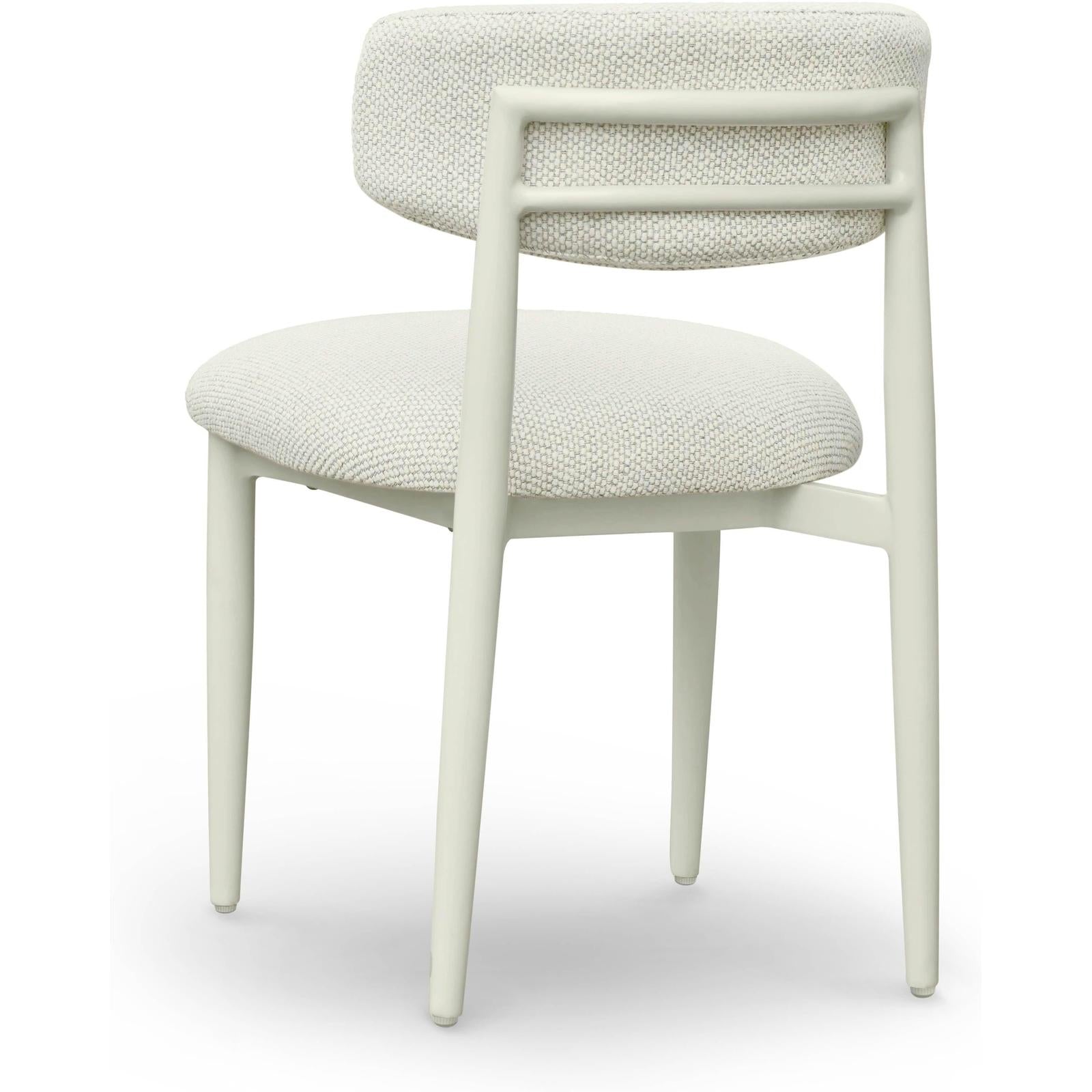 TOV Furniture Annika Textured Contract-Grade Fabric Outdoor Dining Side Chair