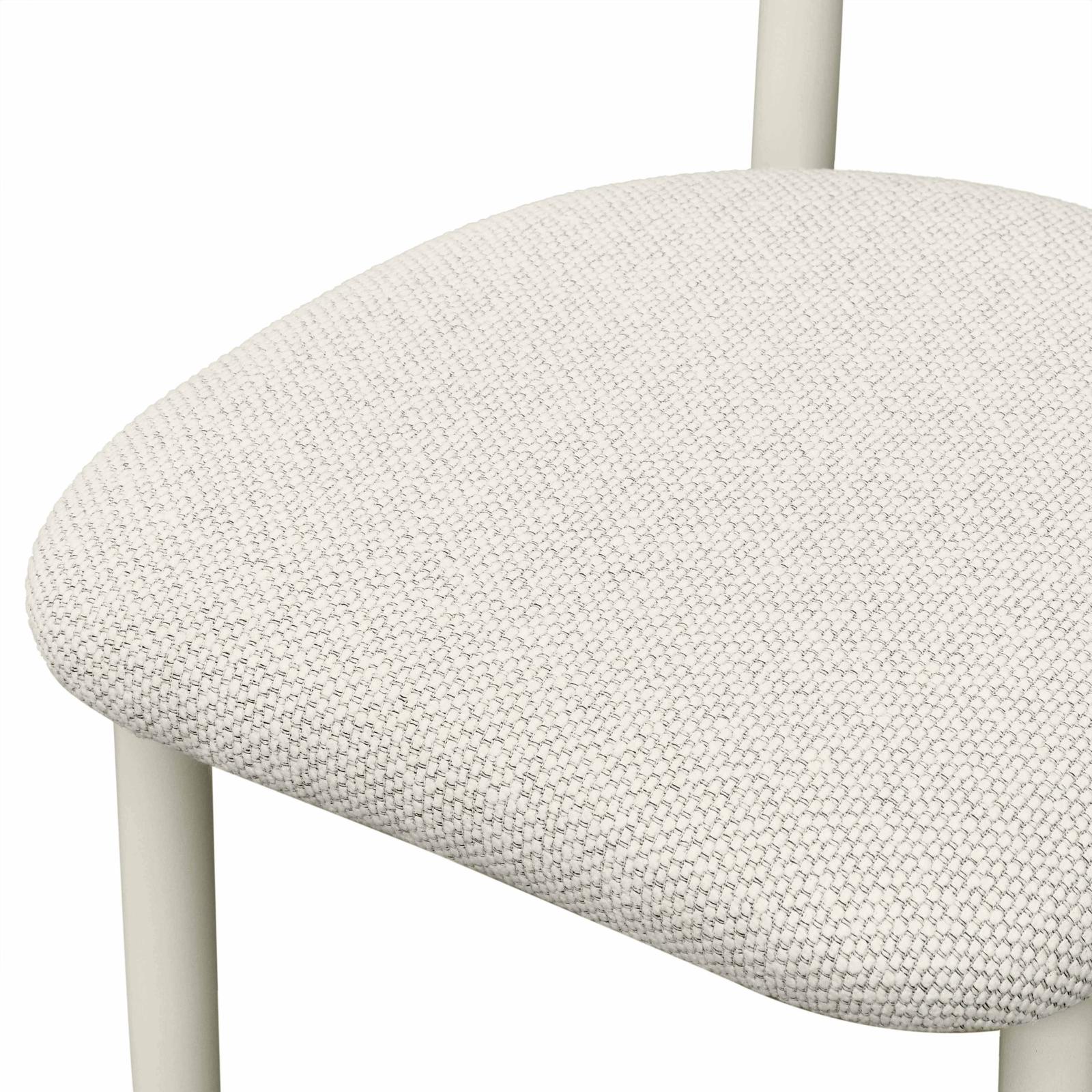 TOV Furniture Annika Textured Contract-Grade Fabric Outdoor Dining Side Chair