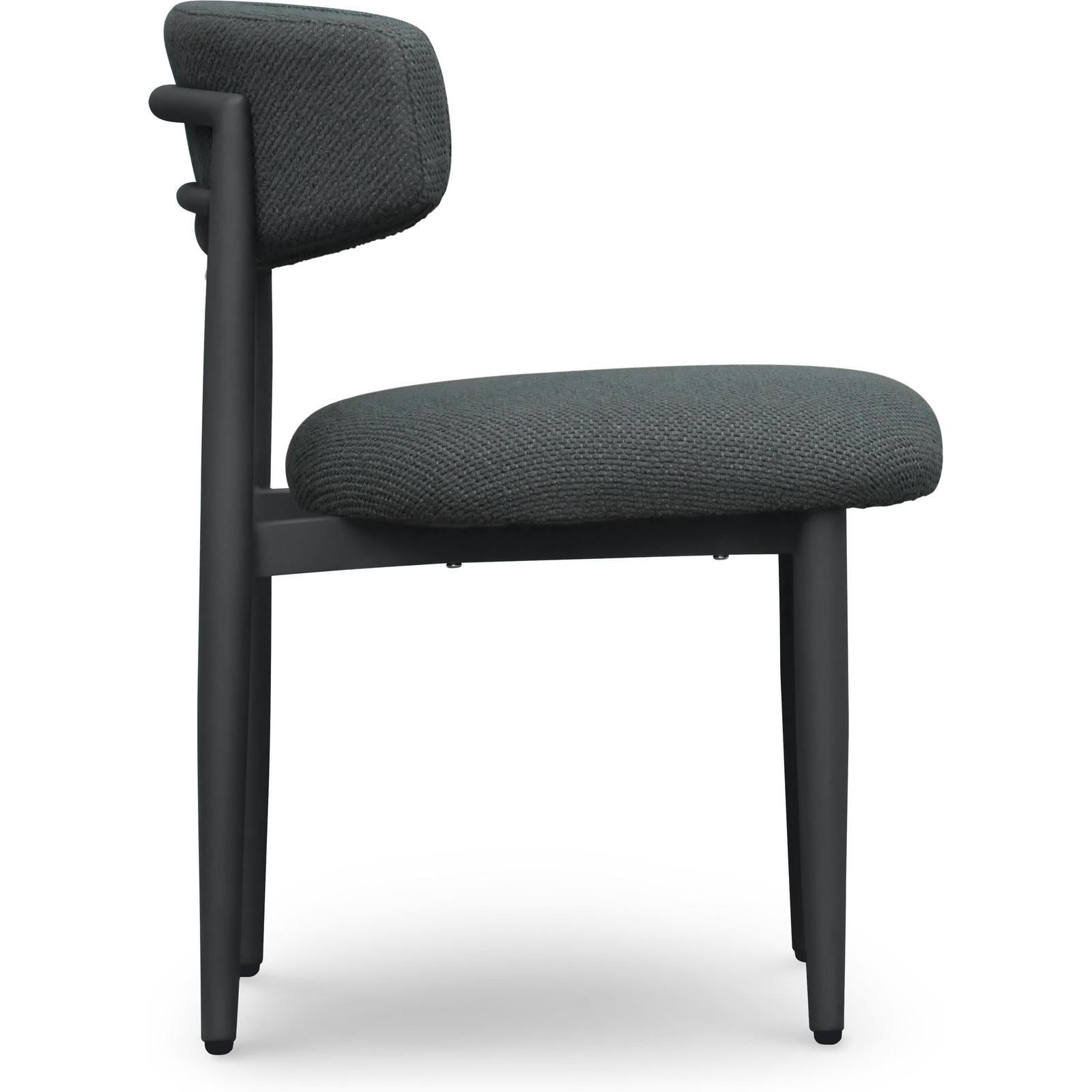 TOV Furniture Annika Textured Contract-Grade Fabric Outdoor Dining Side Chair