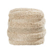 TOV Furniture Yorba Beige Cotton Pouf