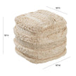 TOV Furniture Yorba Beige Cotton Pouf