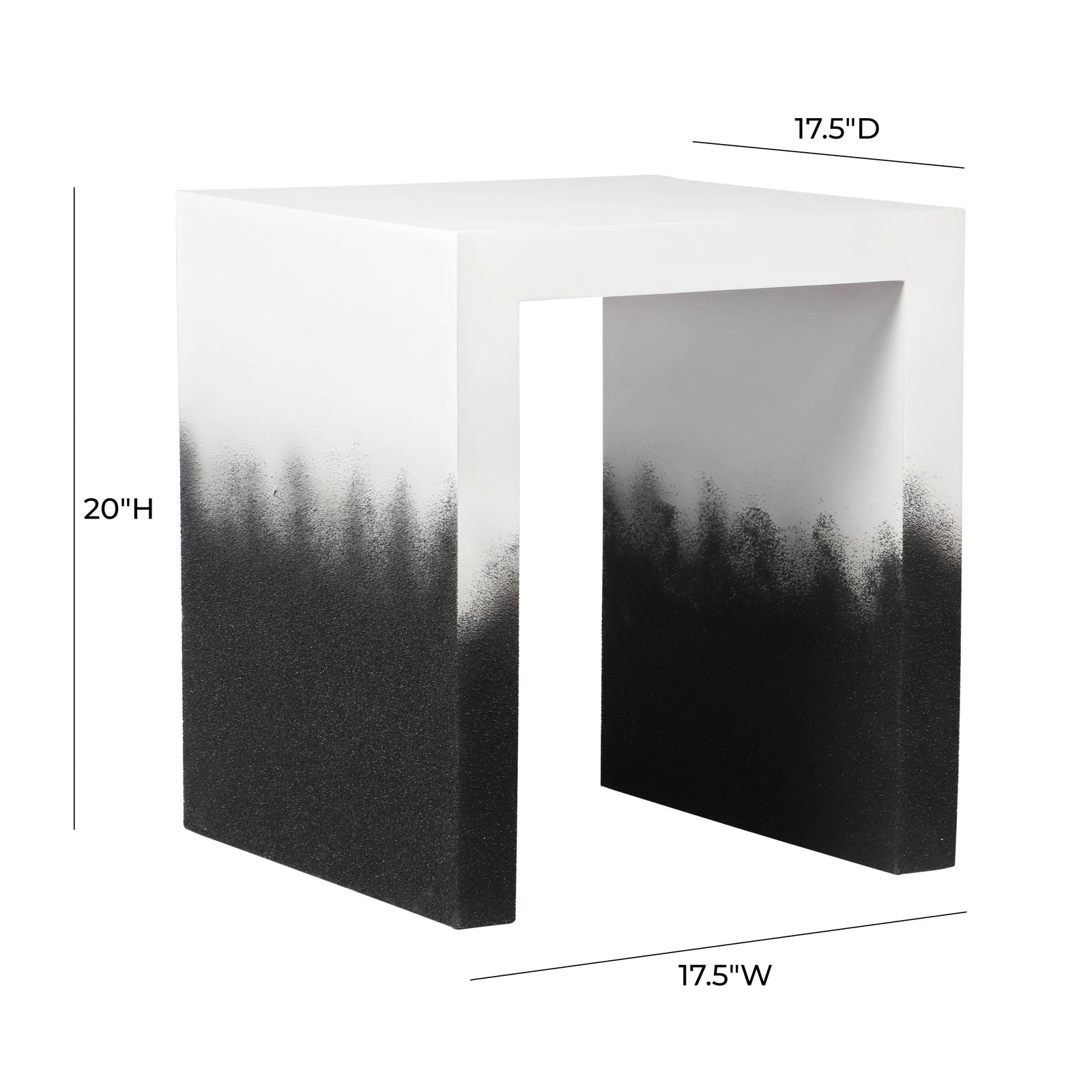 TOV Furniture Matra Black and White End Table