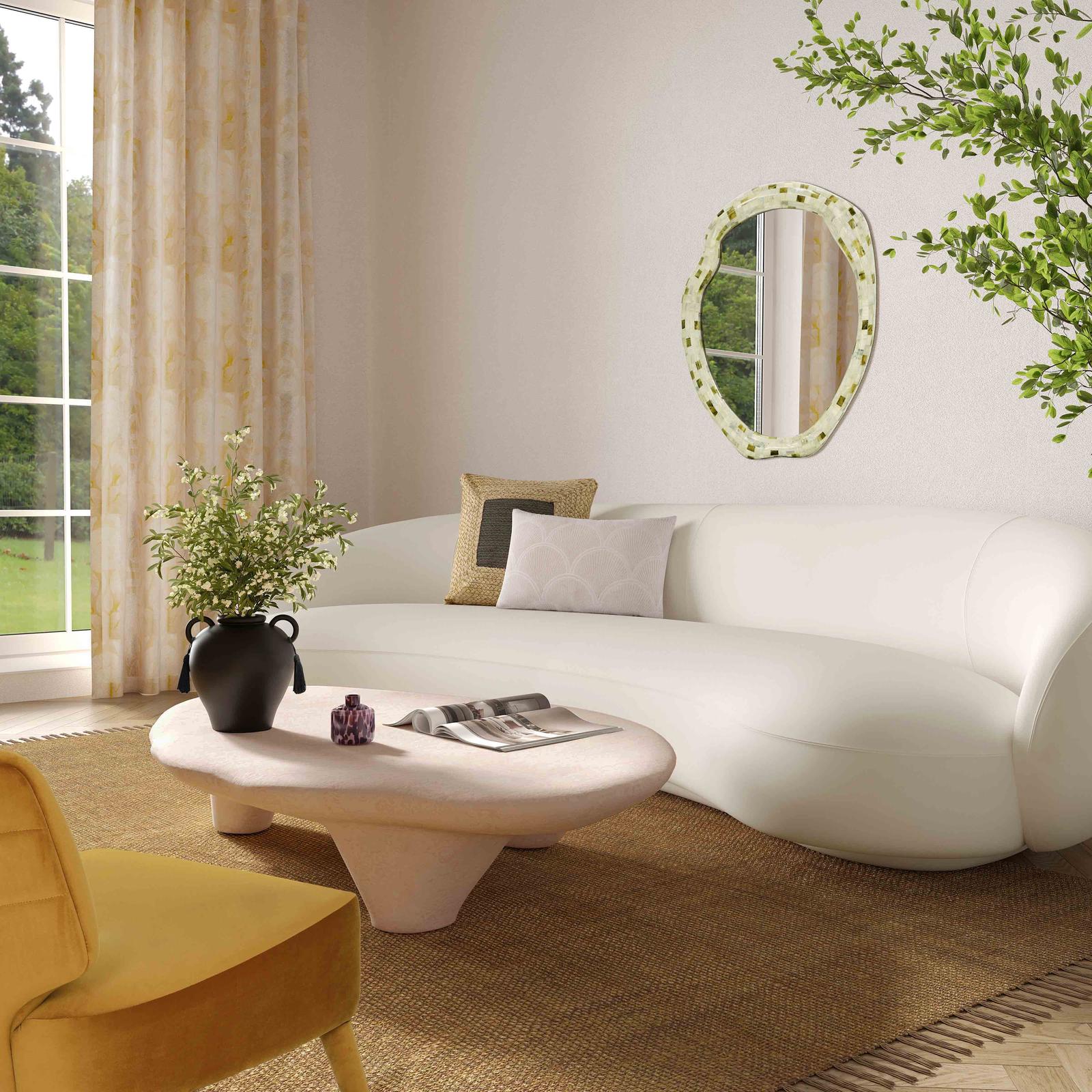 TOV Furniture Athen Nude Faux Stone Coffee Table