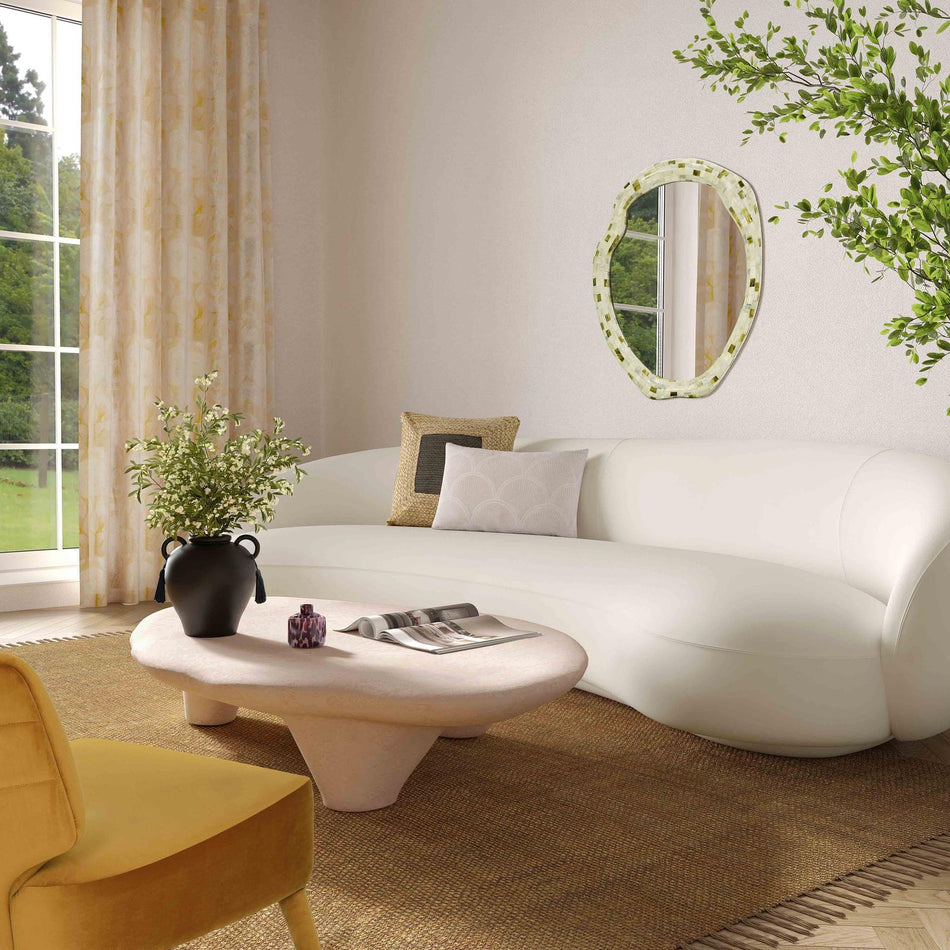 TOV Furniture Athen Nude Faux Stone Coffee Table