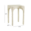 TOV Furniture Skully Cream Textured Side Table