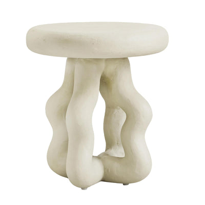 TOV Furniture Maddie Cream Textured Side Table