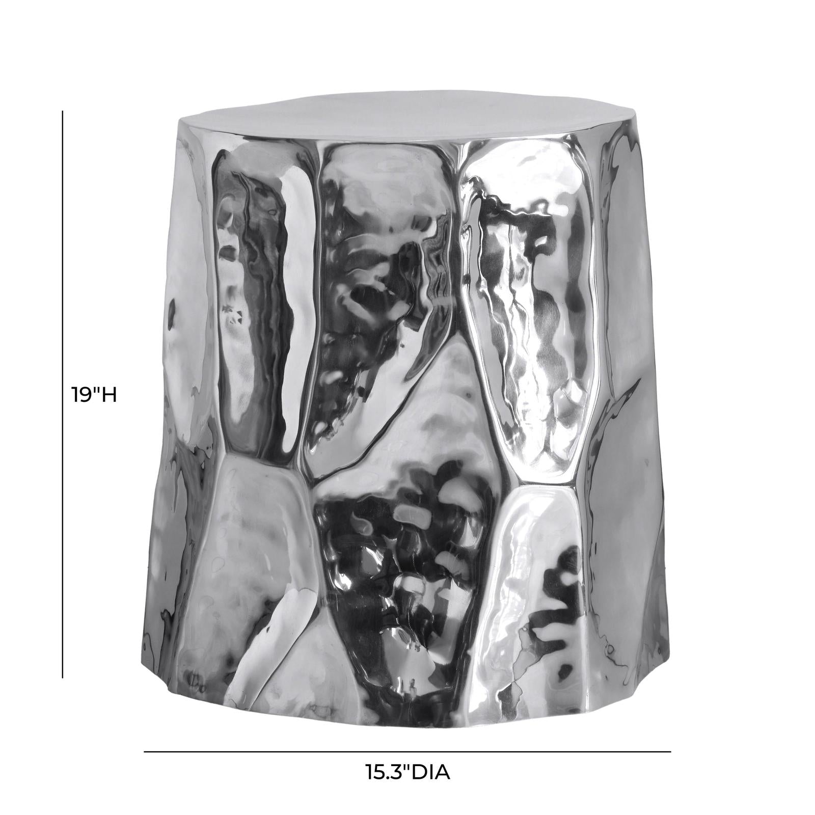 TOV Furniture Forma Chrome Side Table
