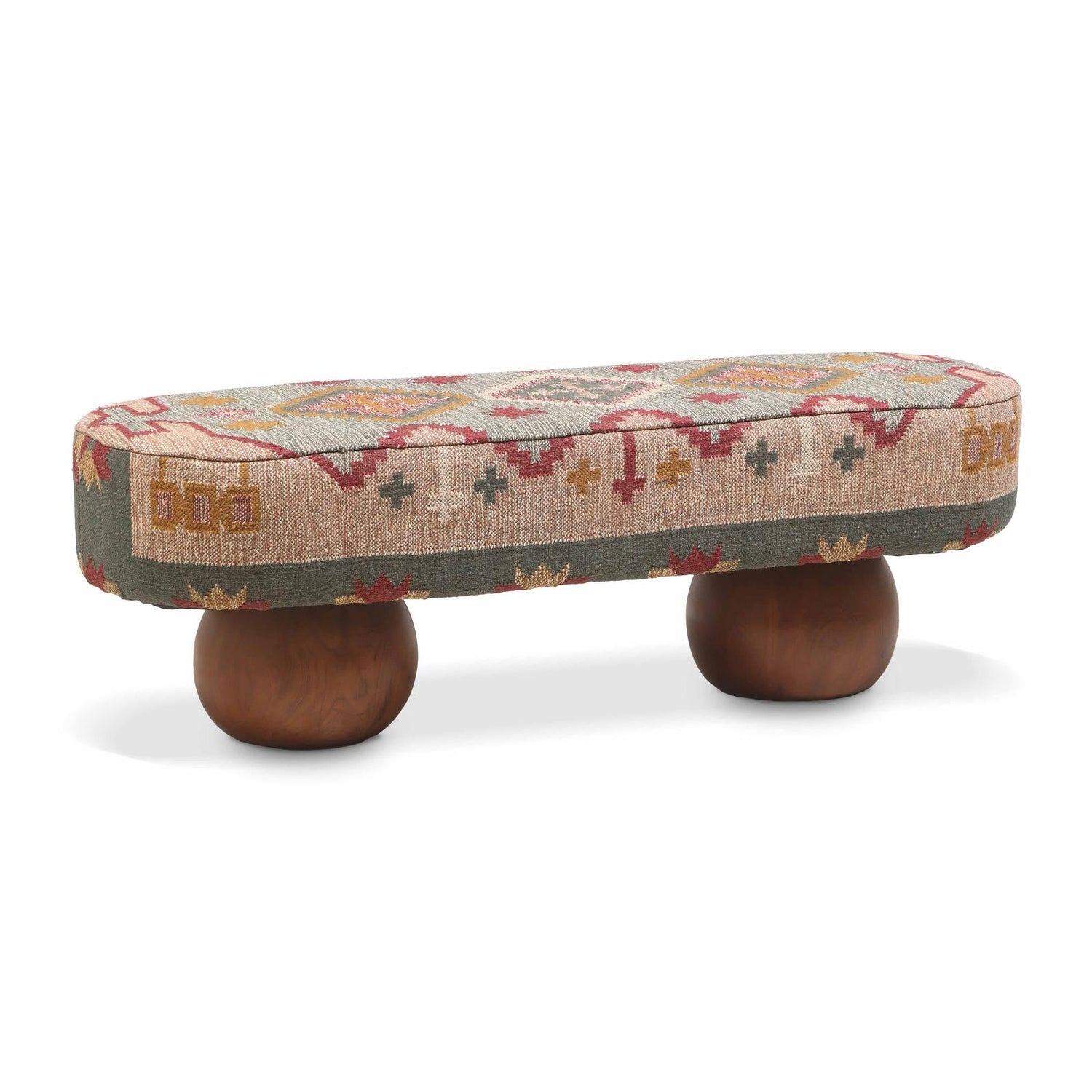 TOV Furniture Rizi Textured Wool Upholstered Bench