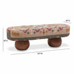 TOV Furniture Rizi Textured Wool Upholstered Bench