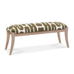 TOV Furniture Arielle Olive & White Embroidered Bench