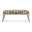 TOV Furniture Arielle Olive & White Embroidered Bench