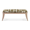 TOV Furniture Arielle Olive & White Embroidered Bench
