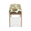 TOV Furniture Arielle Olive & White Embroidered Bench