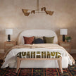 TOV Furniture Arielle Olive & White Embroidered Bench