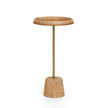 TOV Furniture Saddle Natural Raffia Contract-Grade Side Table