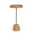 TOV Furniture Saddle Natural Raffia Contract-Grade Side Table