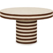 TOV Furniture Lyra Natural Striped Cotton Jute Contract-Grade Coffee Table