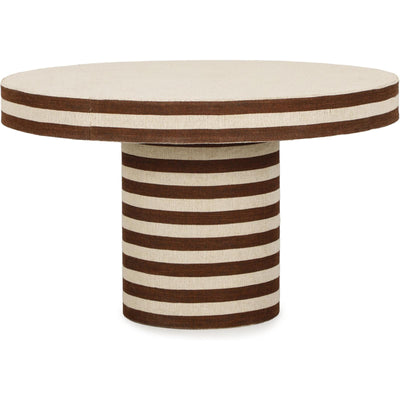 TOV Furniture Lyra Natural Striped Cotton Jute Contract-Grade Coffee Table