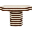 TOV Furniture Lyra Natural Striped Cotton Jute Contract-Grade Coffee Table