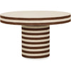TOV Furniture Lyra Natural Striped Cotton Jute Contract-Grade Coffee Table
