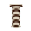 TOV Furniture Lyra Natural Striped Cotton Jute Contract-Grade Side Table