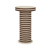 TOV Furniture Lyra Natural Striped Cotton Jute Contract-Grade Side Table