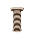 TOV Furniture Lyra Natural Striped Cotton Jute Contract-Grade Side Table