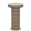 TOV Furniture Lyra Natural Striped Cotton Jute Contract-Grade Side Table