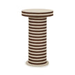 TOV Furniture Lyra Natural Striped Cotton Jute Contract-Grade Side Table