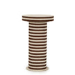 TOV Furniture Lyra Natural Striped Cotton Jute Contract-Grade Side Table