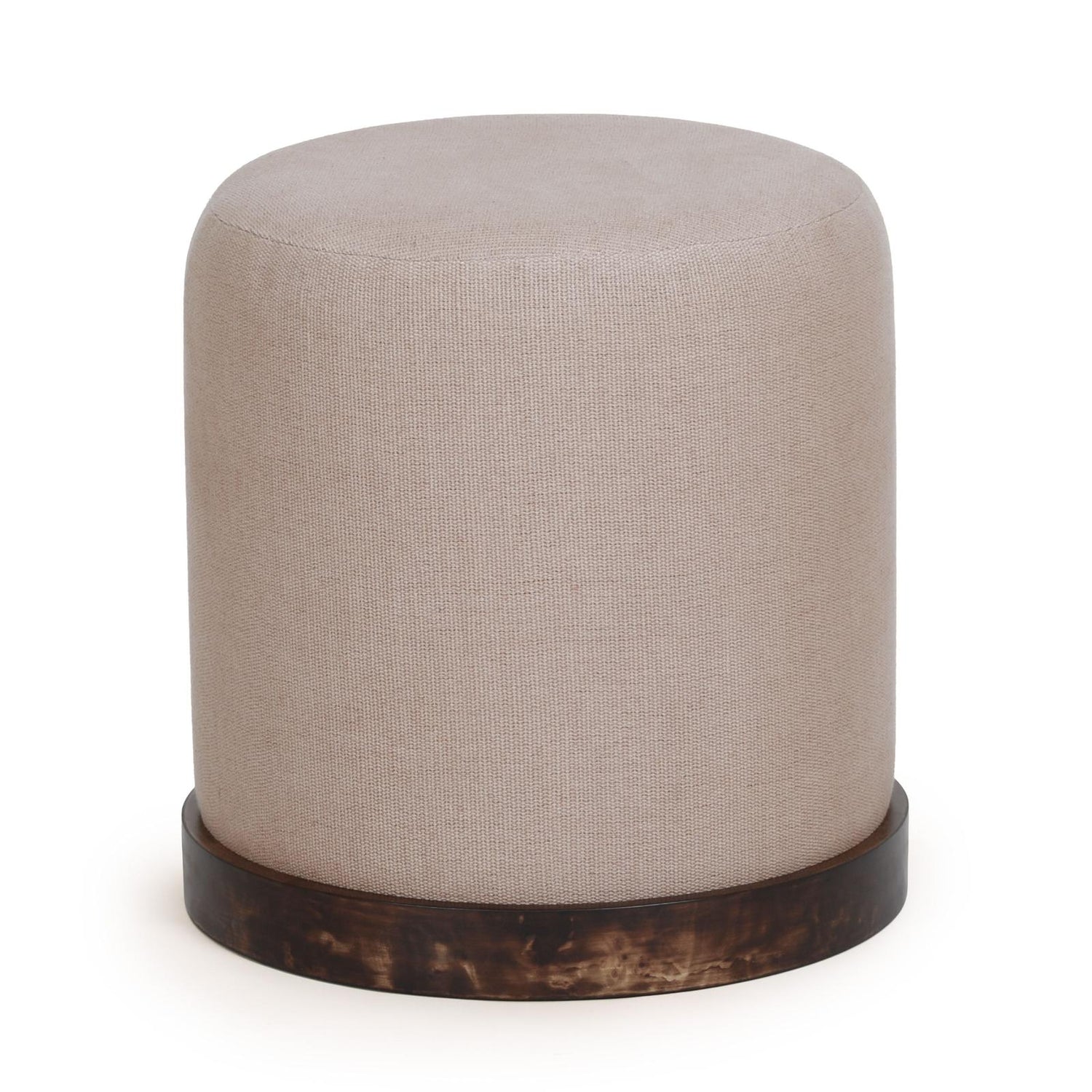 TOV Furniture Como Burl and Saddle Brown Cotton Jute Contract-Grade Accent Stool