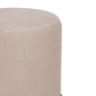 TOV Furniture Como Burl and Saddle Brown Cotton Jute Contract-Grade Accent Stool