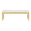 TOV Furniture Amara Cream Linen Bench Clearance