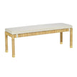 TOV Furniture Amara Cream Linen Bench Clearance